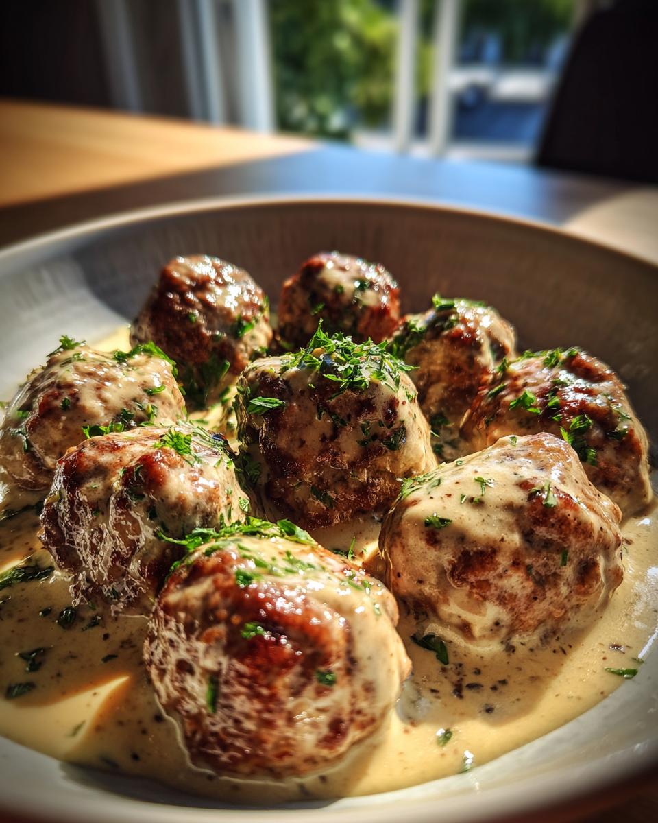 Creamy Swedish Meatballs - detail 2