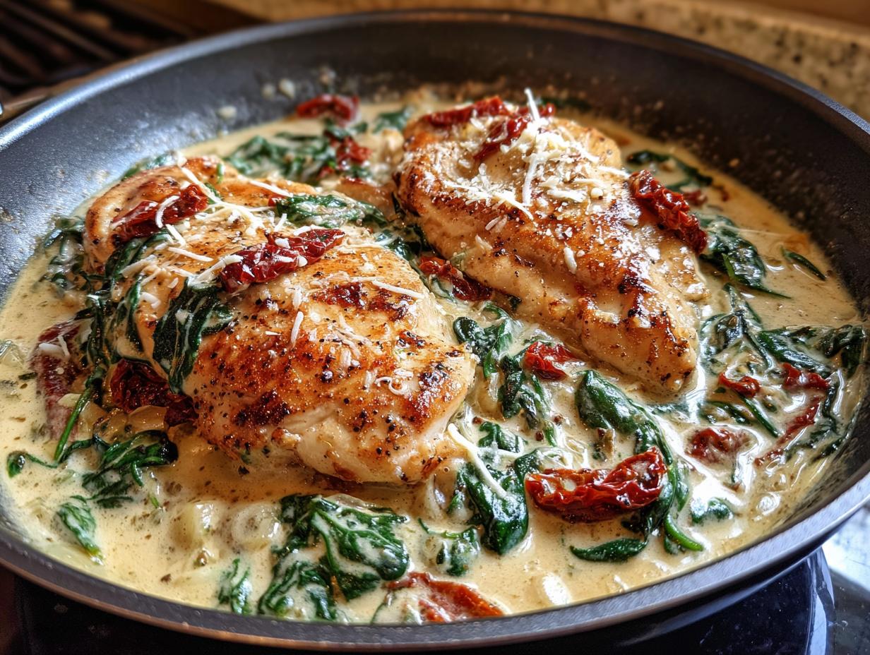 Creamy Tuscan Chicken with Spinach - detail 2