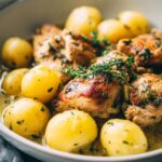 Crockpot Garlic Butter Chicken & Potatoes