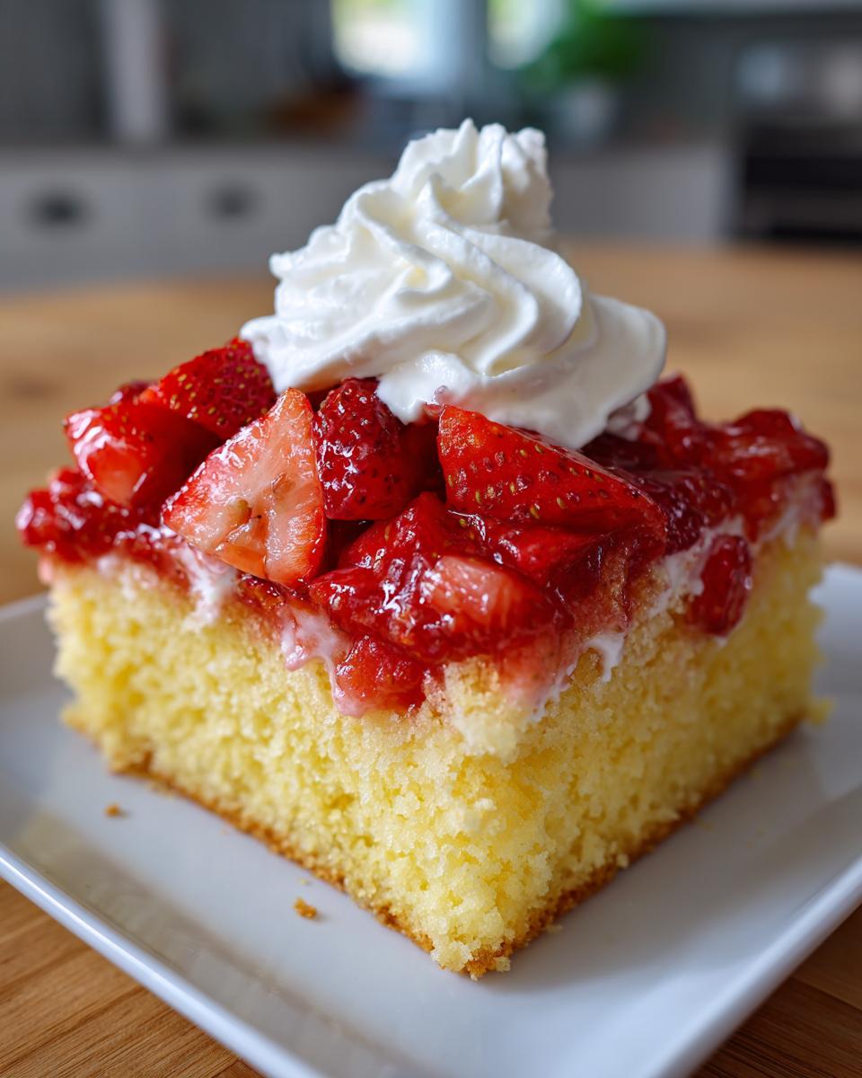 Easy Strawberry Shortcake Sheet Cake - detail 1