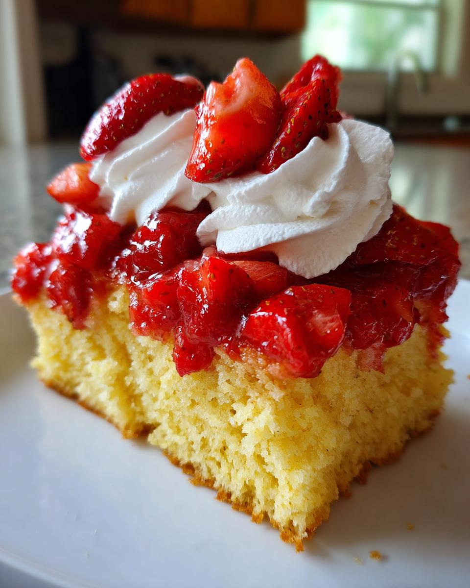 Easy Strawberry Shortcake Sheet Cake - detail 2