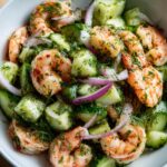 Fresh Cucumber Shrimp Salad Bowl