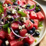 Fresh Watermelon Blueberry Feta Salad