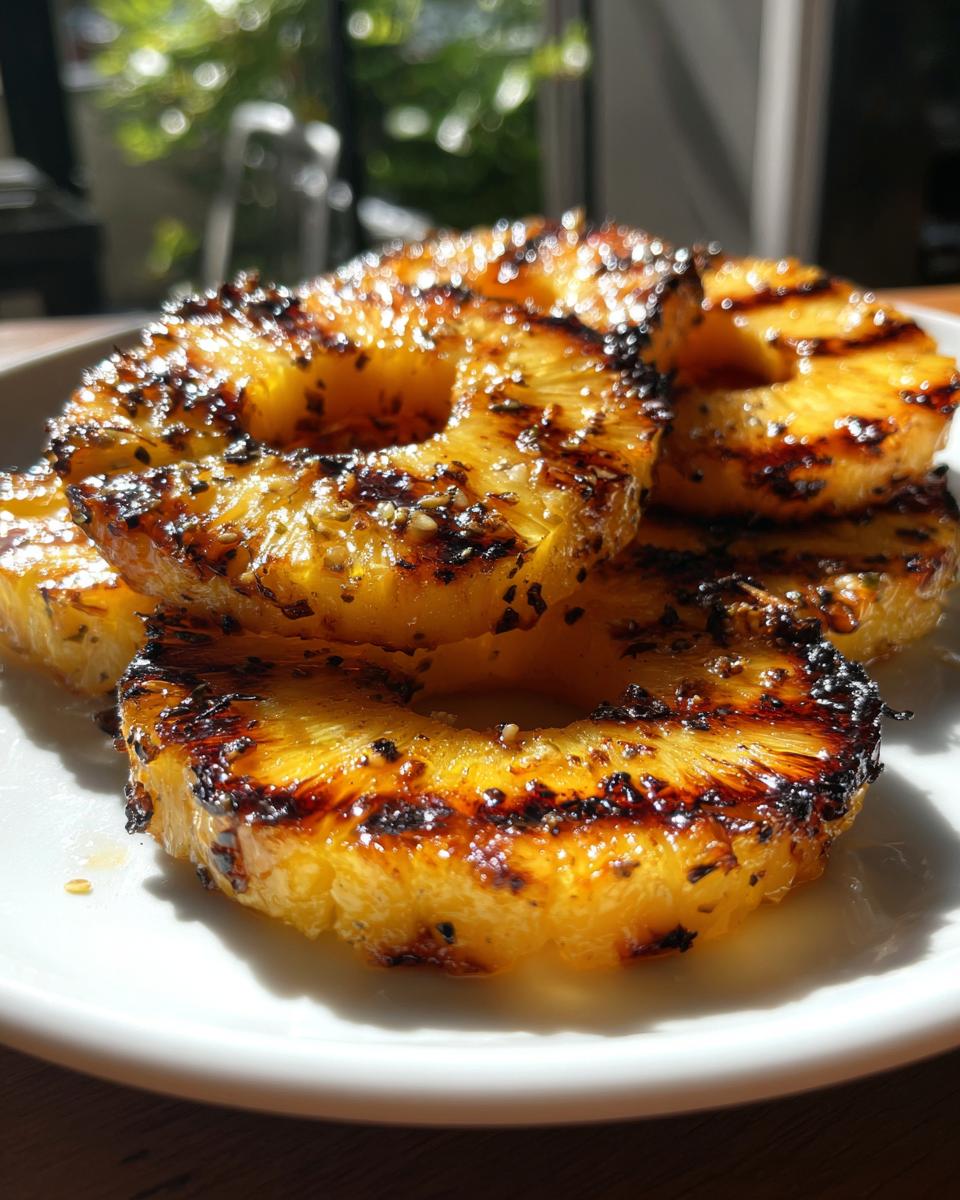 Garlic Butter Grilled Pineapple Slices - detail 1