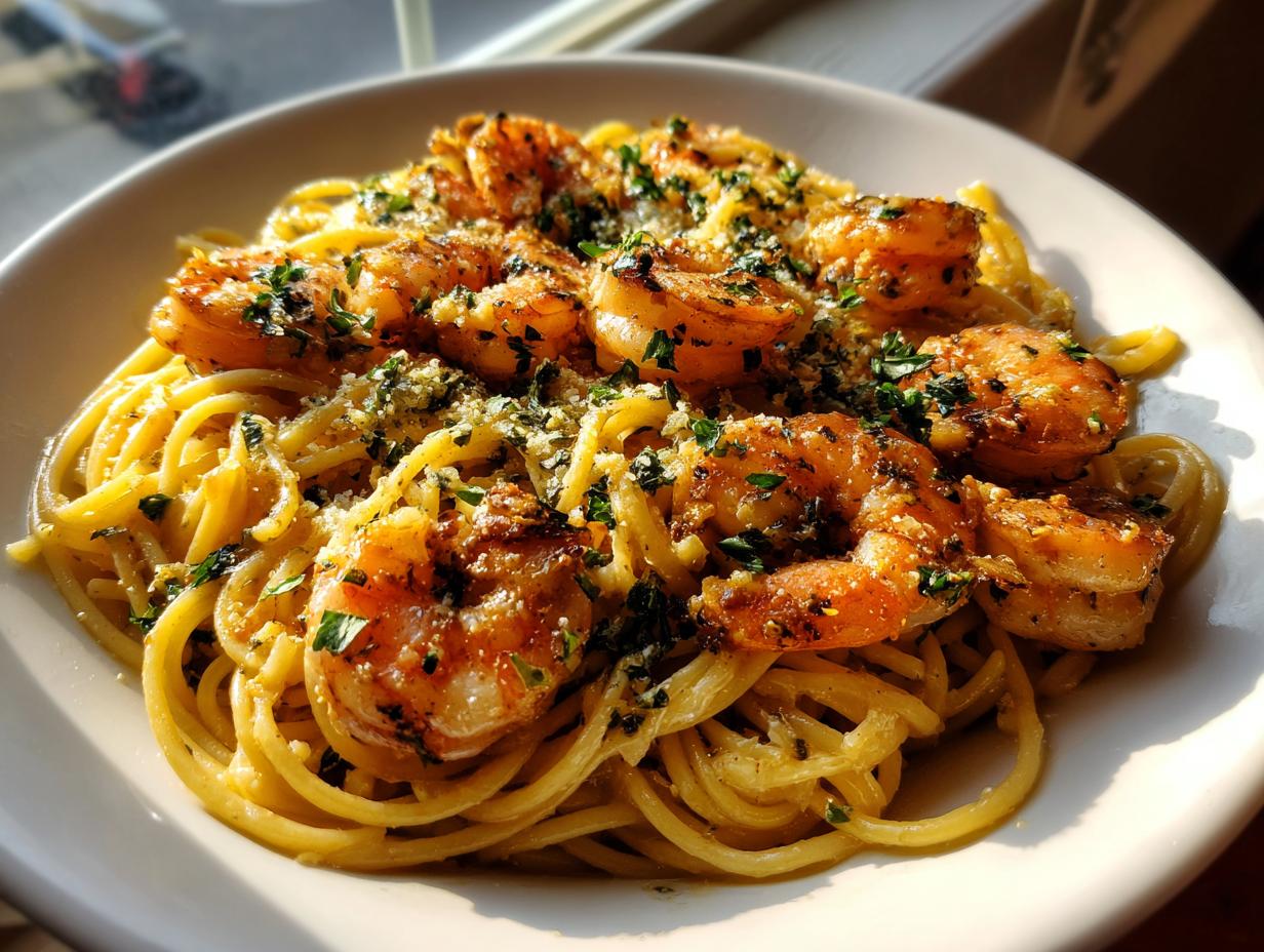 Garlic Butter Shrimp Scampi Pasta - detail 1