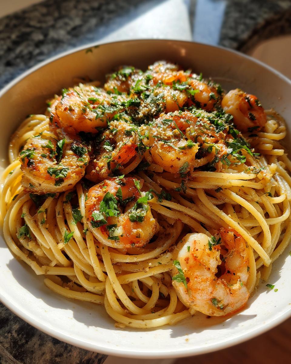 Garlic Butter Shrimp Scampi Pasta - detail 2