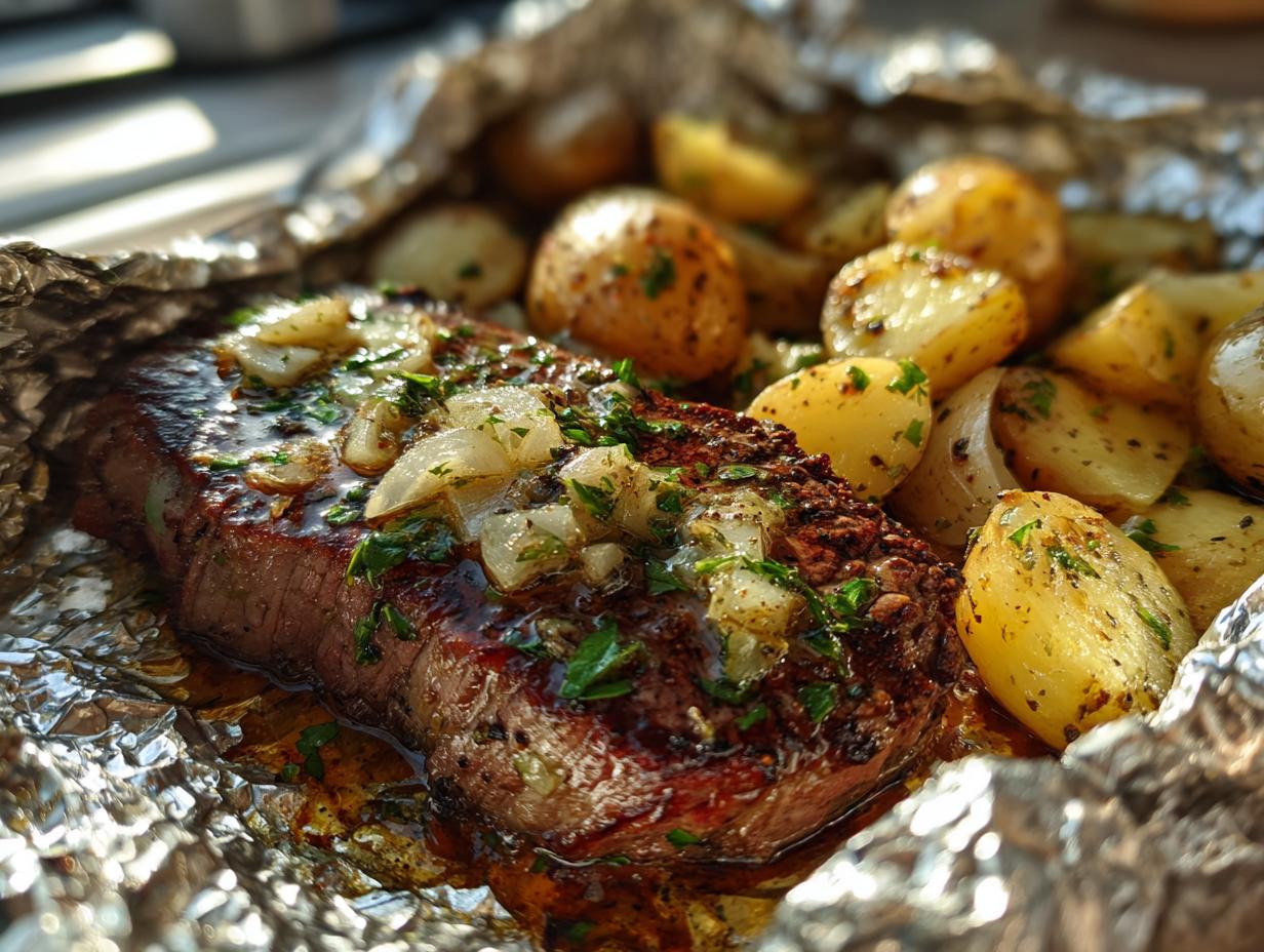 Garlic Butter Steak Foil Packet Dinner - detail 2