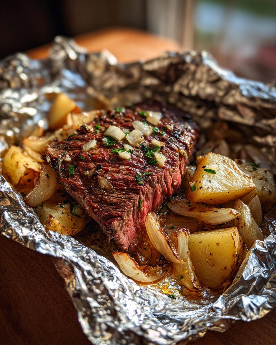Garlic Butter Steak and Potato Foil Packets - detail 1