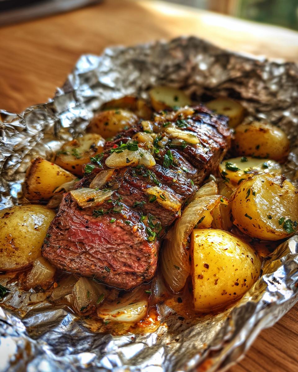 Garlic Butter Steak and Potato Foil Packets - detail 2