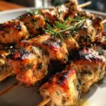 Garlic Herb Rotisserie Chicken Skewers