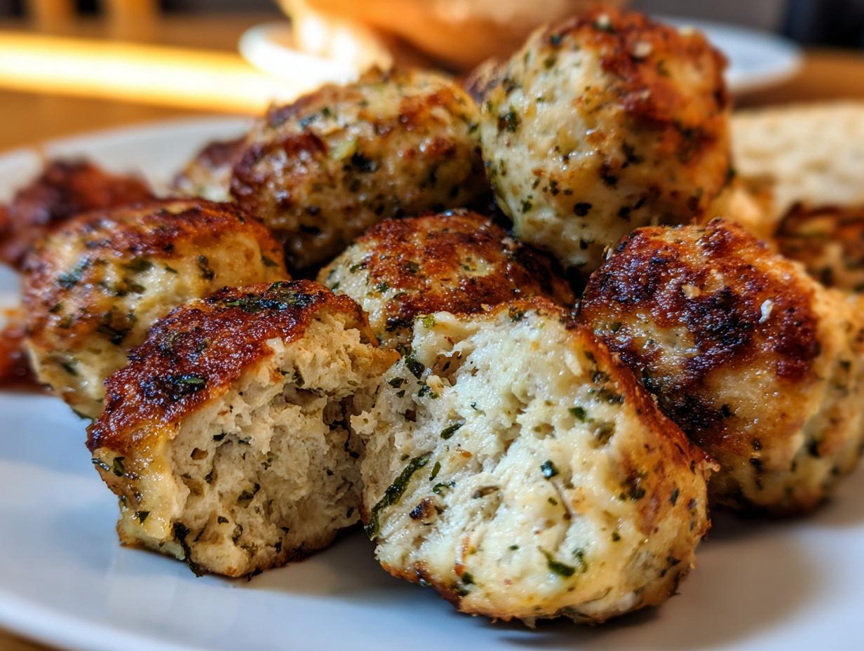 Garlic Parmesan Chicken Meatballs - detail 1
