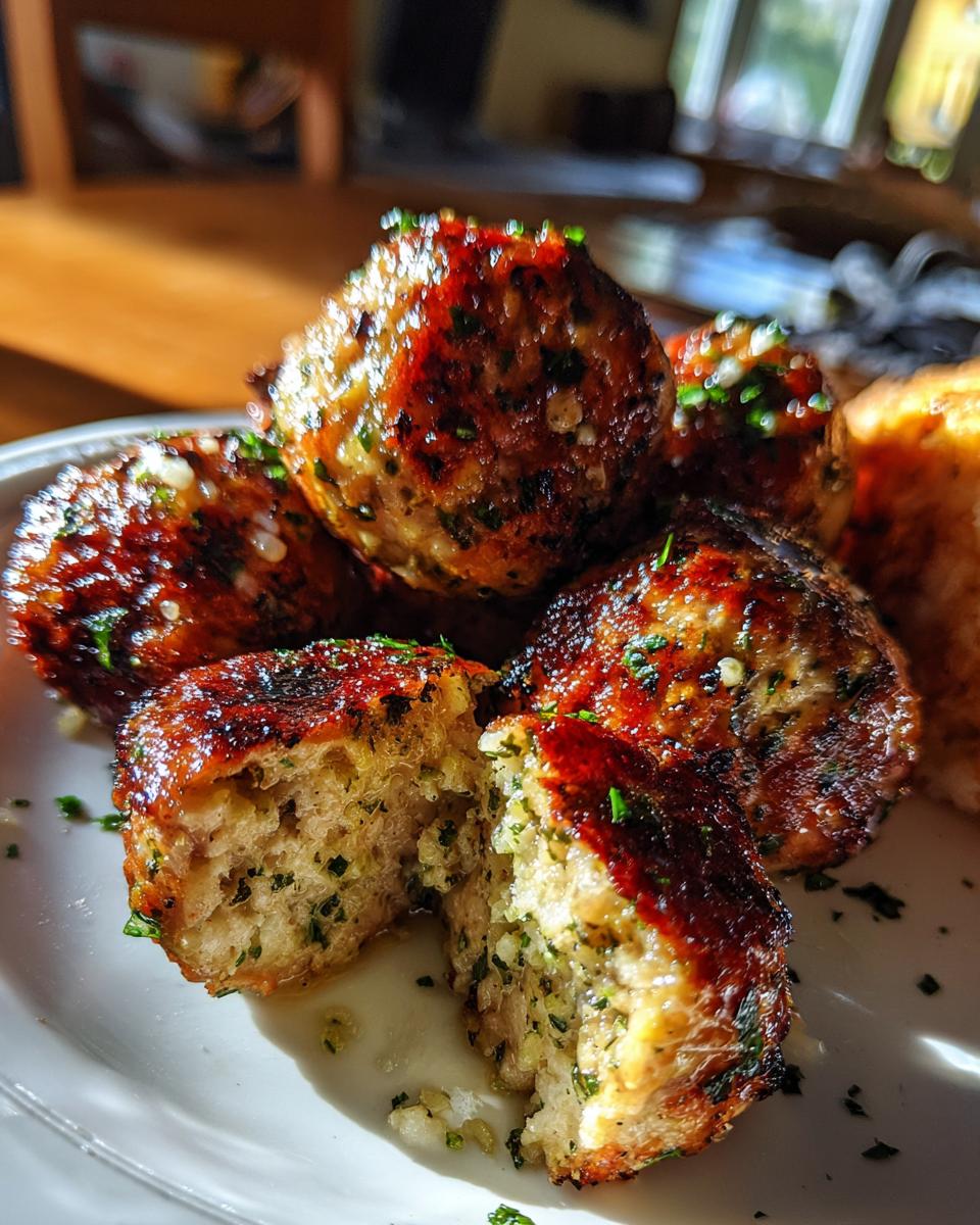 Garlic Parmesan Chicken Meatballs - detail 2