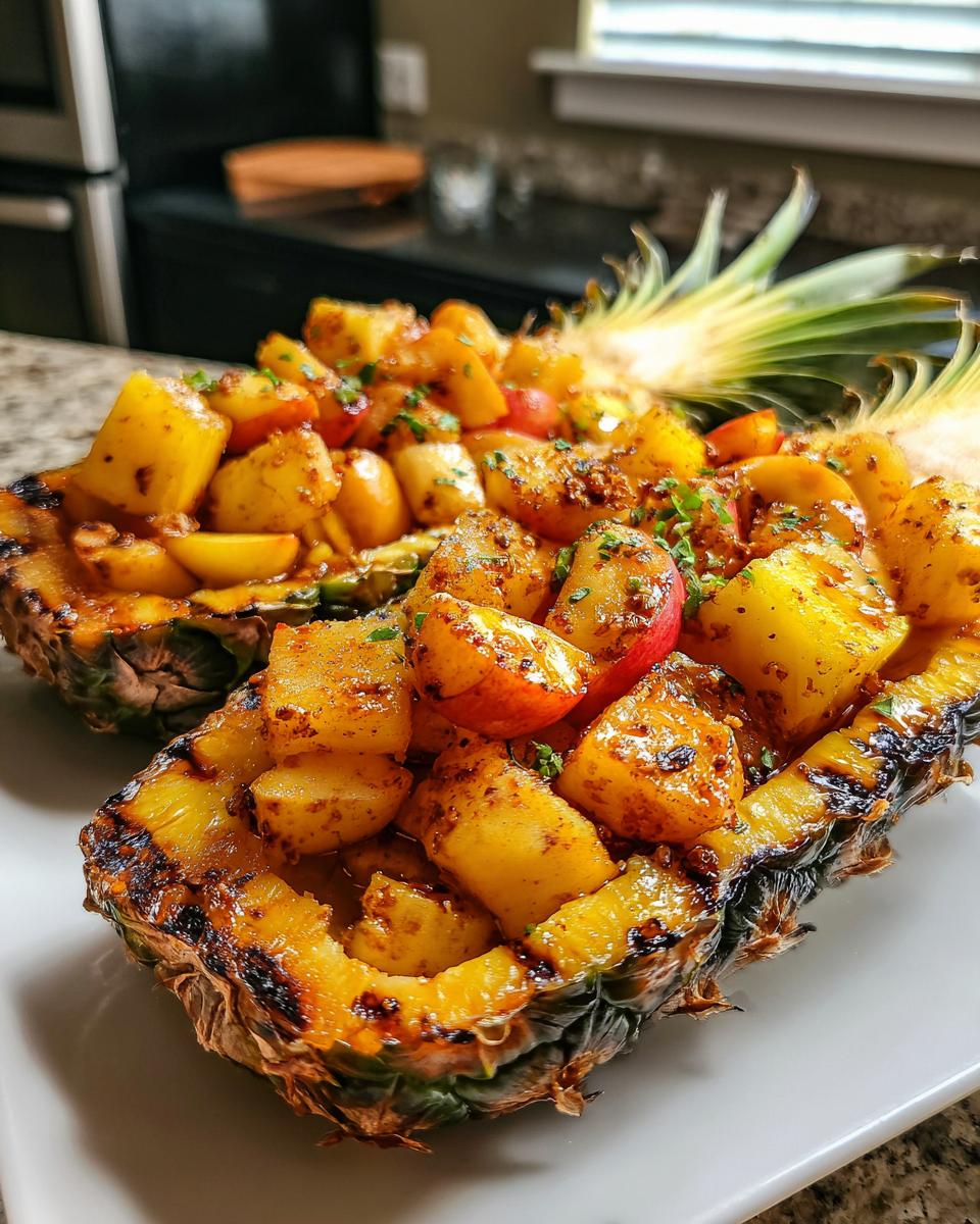 Grilled Pineapple Dessert Boats - detail 2