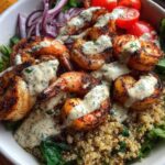 Grilled Shrimp Bowl with Creamy Garlic Sauce