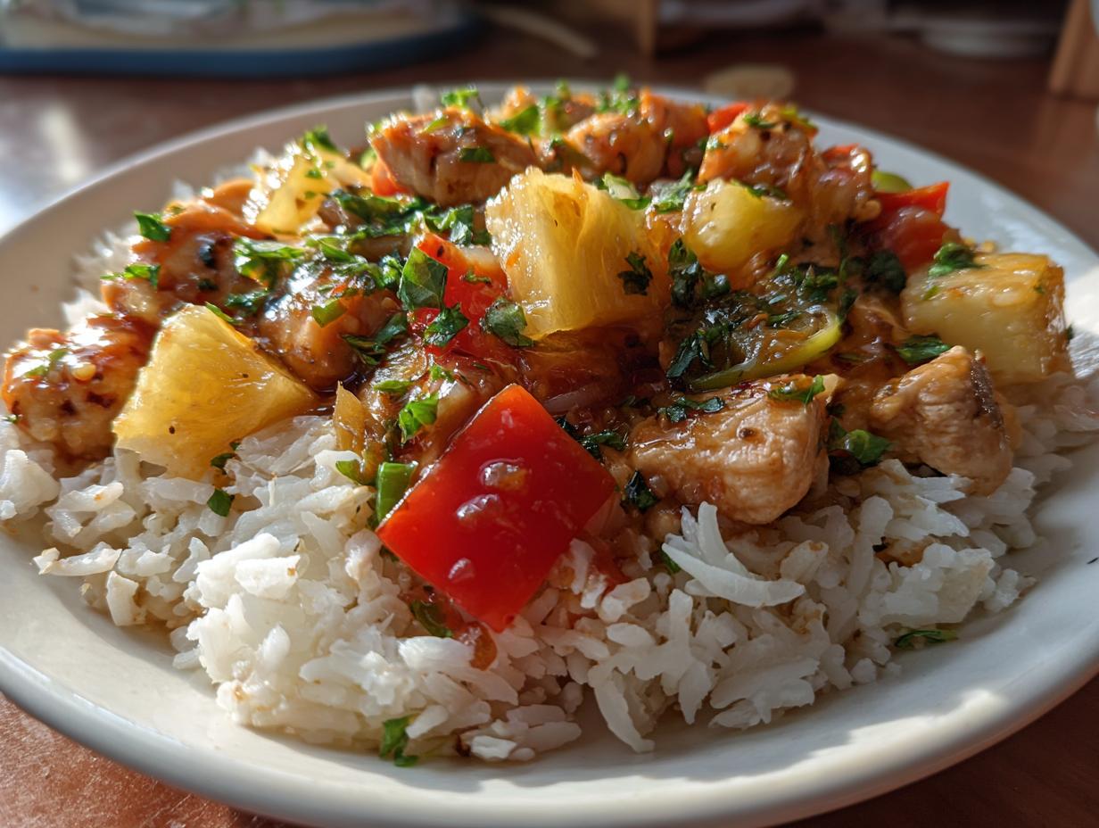 Hawaiian Chicken Rice Bowls - detail 2