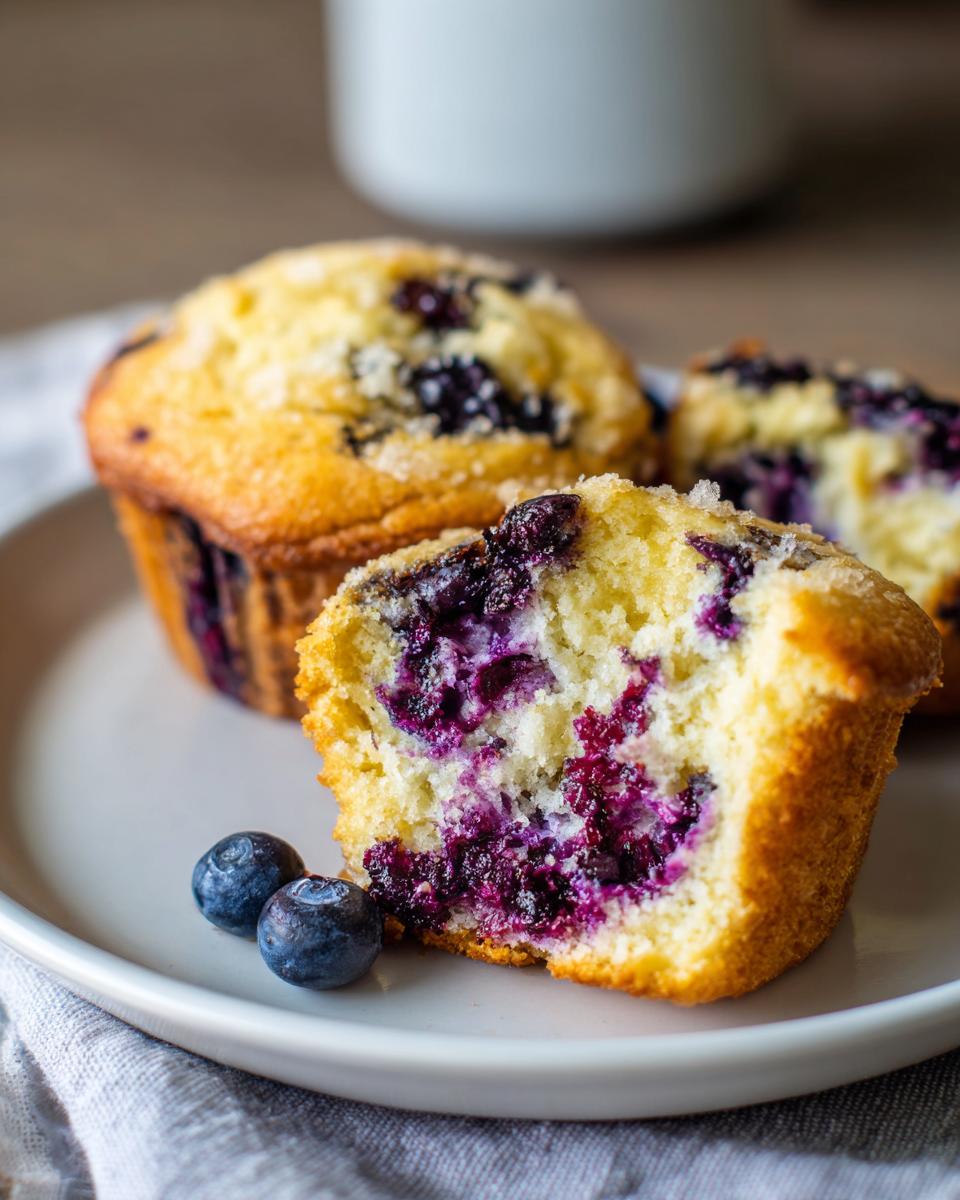 Healthy Greek Yogurt Blueberry Muffins - detail 1