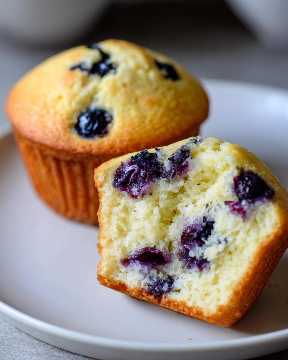 Healthy Greek Yogurt Blueberry Muffins - detail 2