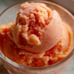 Healthy Peach Sorbet