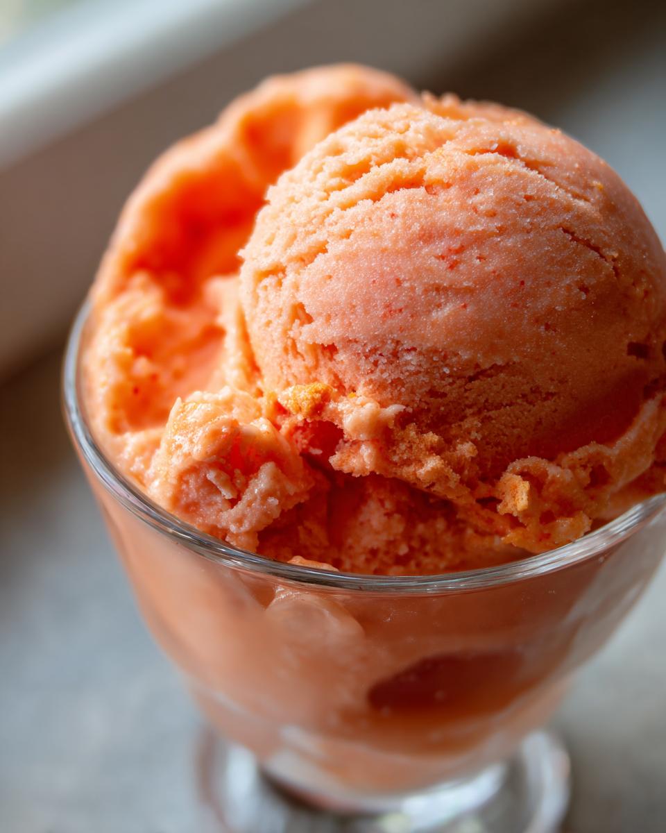 Healthy Peach Sorbet - detail 2