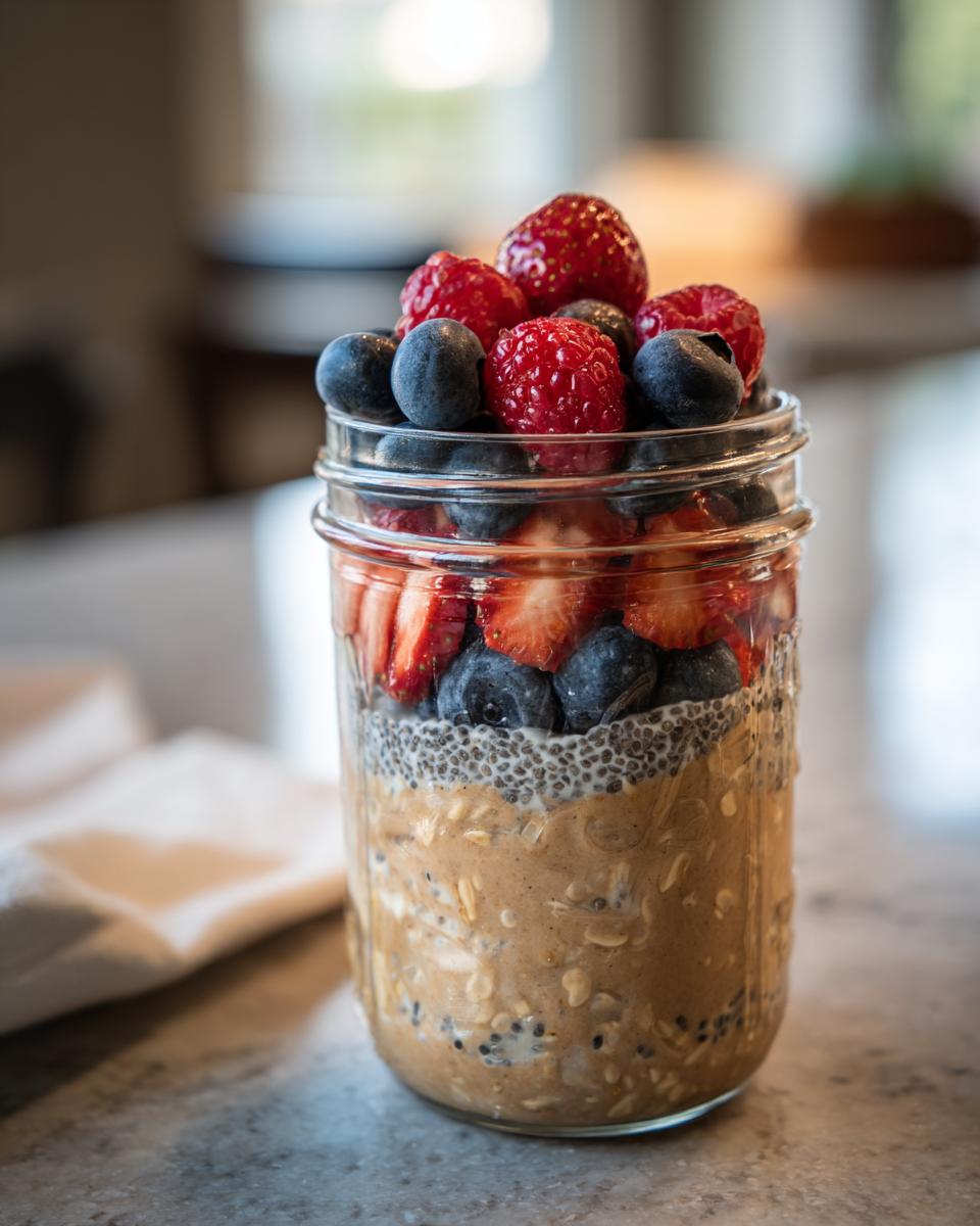 High Protein Meal Prep Overnight Oats - detail 1