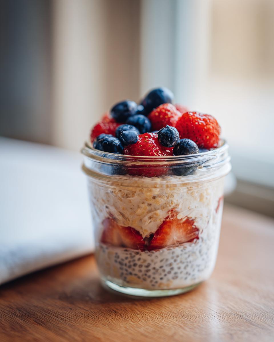 High Protein Meal Prep Overnight Oats - detail 2