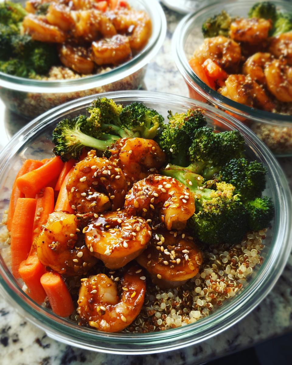 Honey Garlic Shrimp Meal Prep Bowls - detail 1