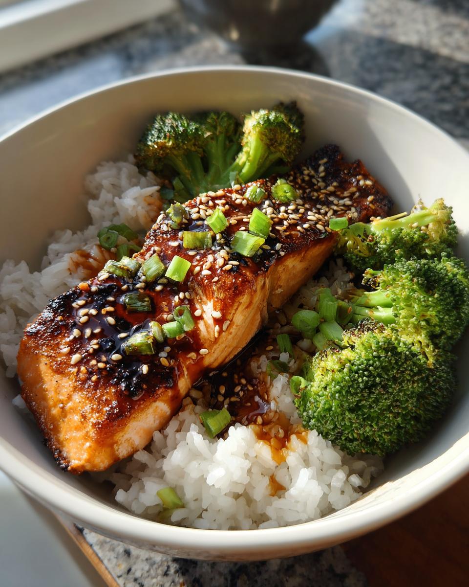 Honey Glazed Salmon Rice Bowl - detail 1