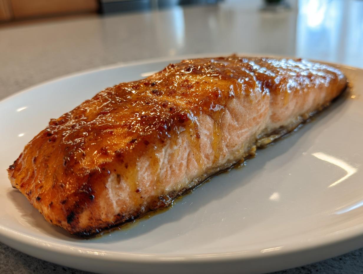 Honey Mustard Baked Salmon - detail 1