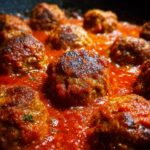 Italian Baked Meatballs in Marinara