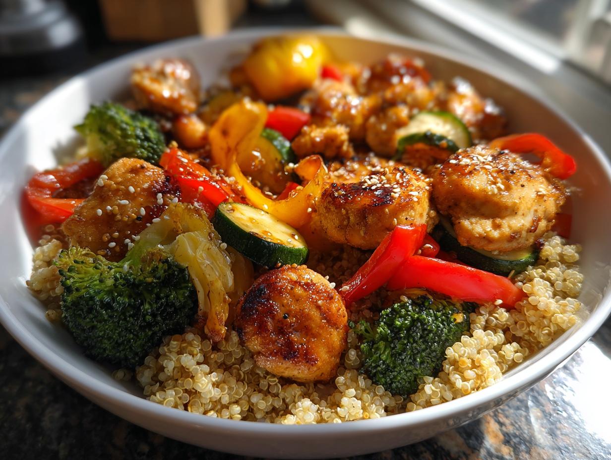 Lemon Garlic Chicken Veggie Bowl - detail 2