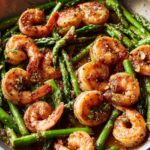 Lemon Garlic Shrimp Asparagus Skillet