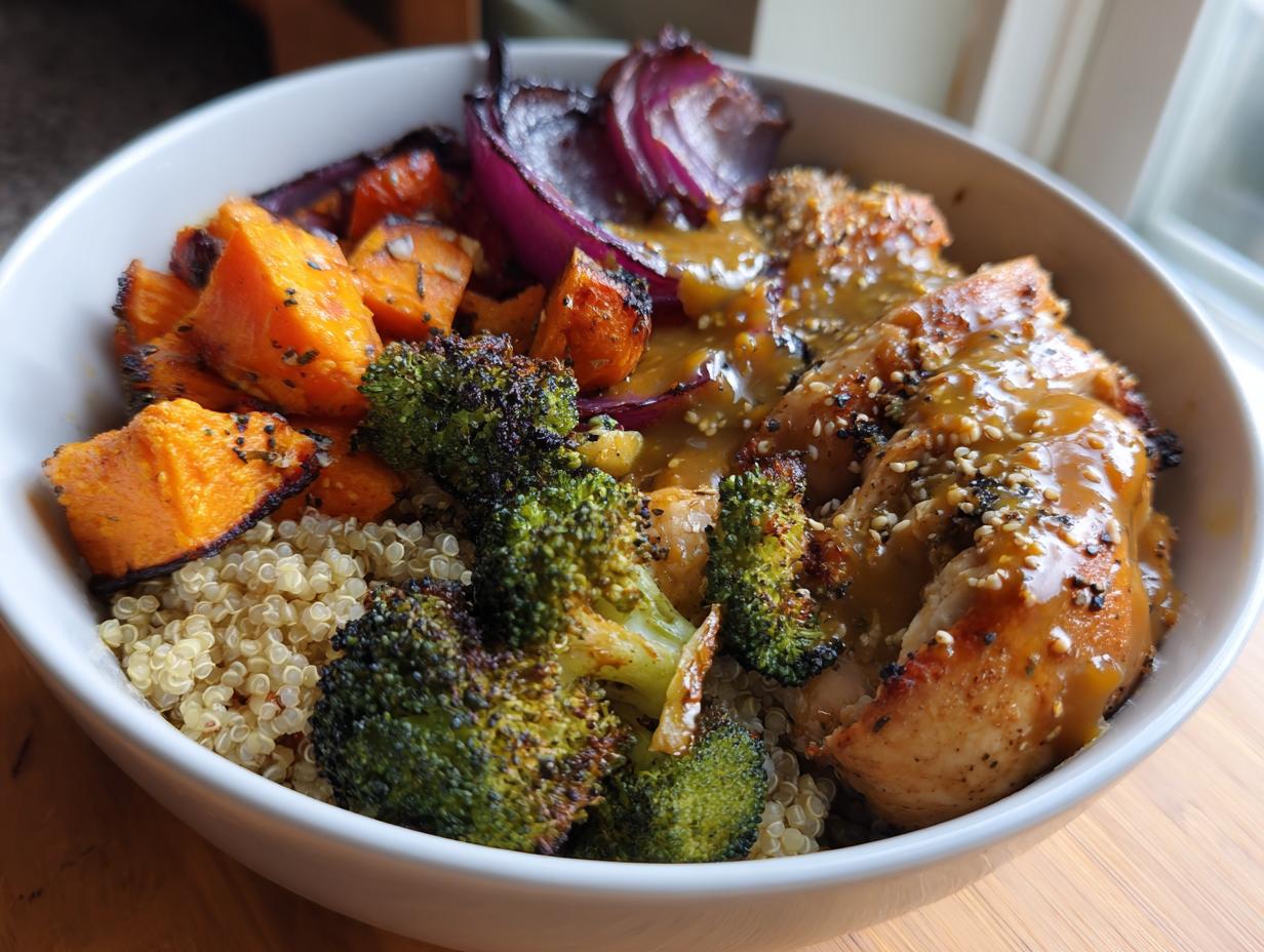Maple Dijon Chicken & Roasted Veggie Bowl - detail 1