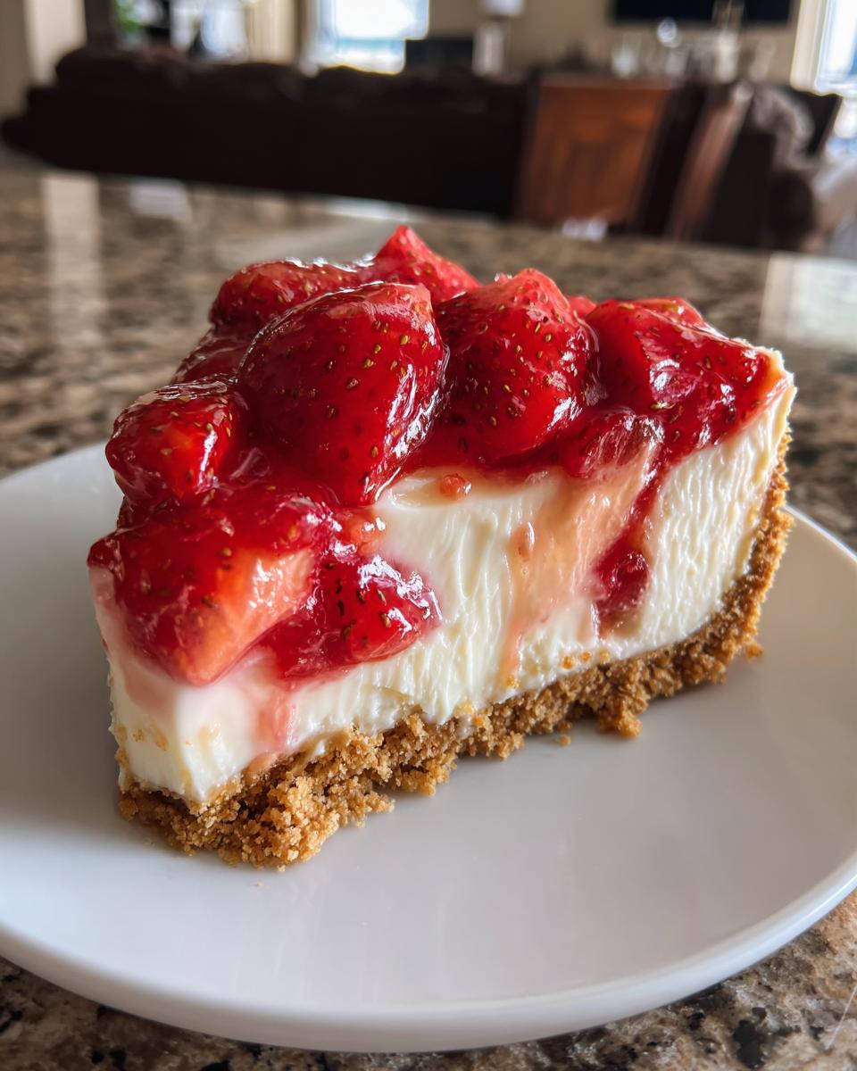 No Bake Strawberry Cheesecake - detail 1