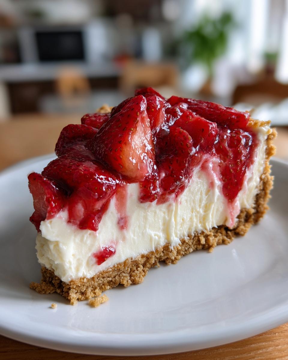 No Bake Strawberry Cheesecake - detail 2