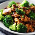 One Pan Honey Garlic Chicken Broccoli