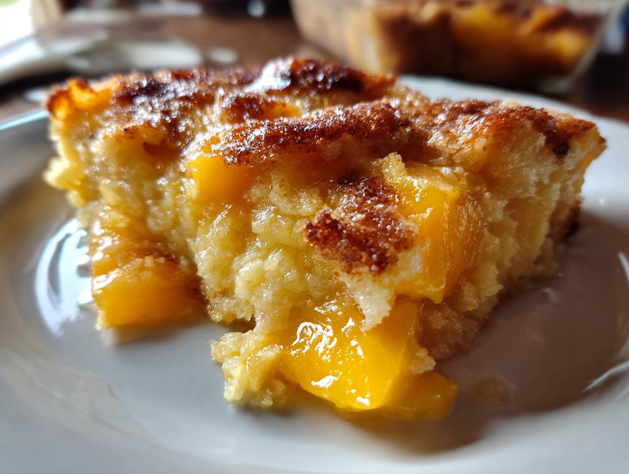 Peach Cobbler Dump Cake - detail 2