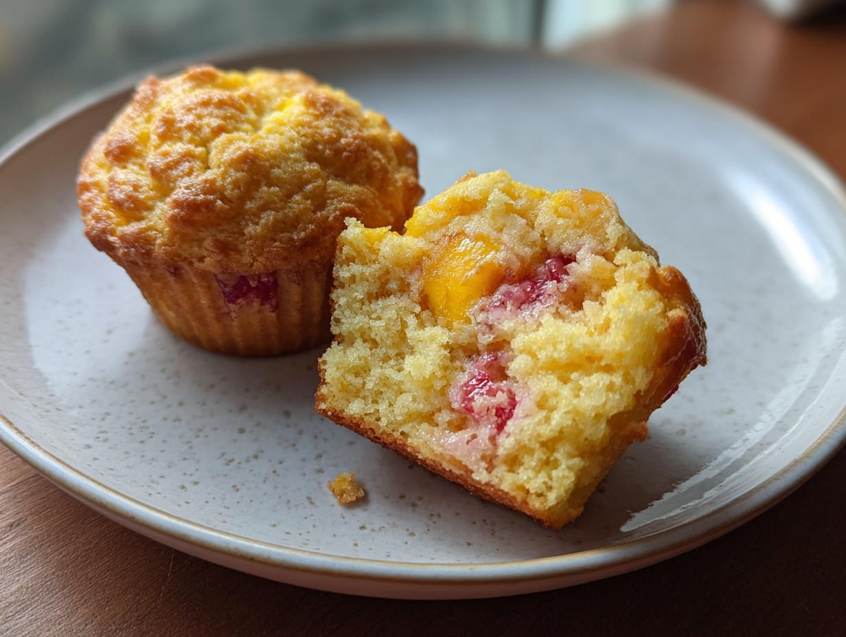 Peach Yogurt Muffins - detail 1