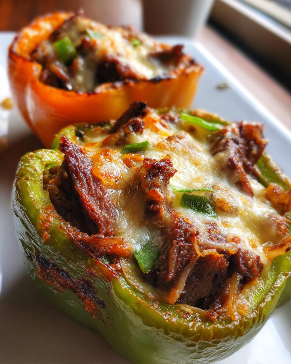 Philly Cheesesteak Stuffed Peppers - detail 1