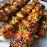 Ranch Garlic Parmesan Chicken Skewers