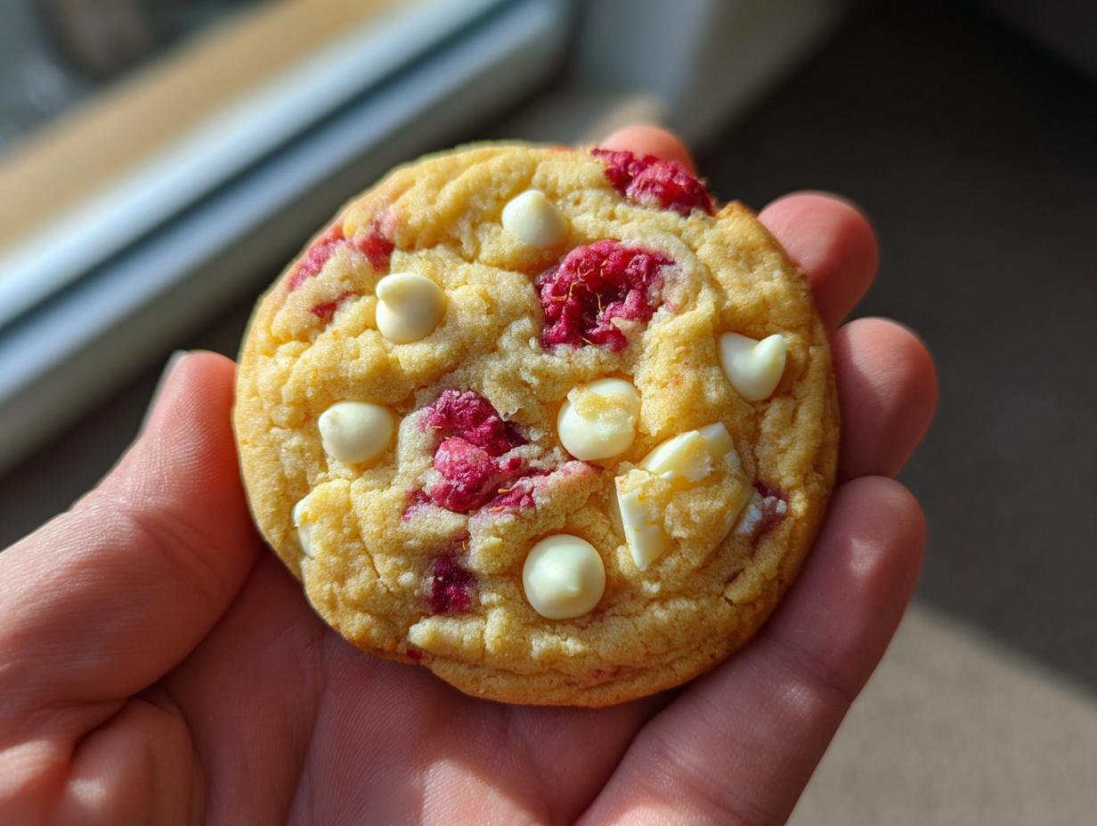 Raspberry White Chocolate Cookies - detail 1