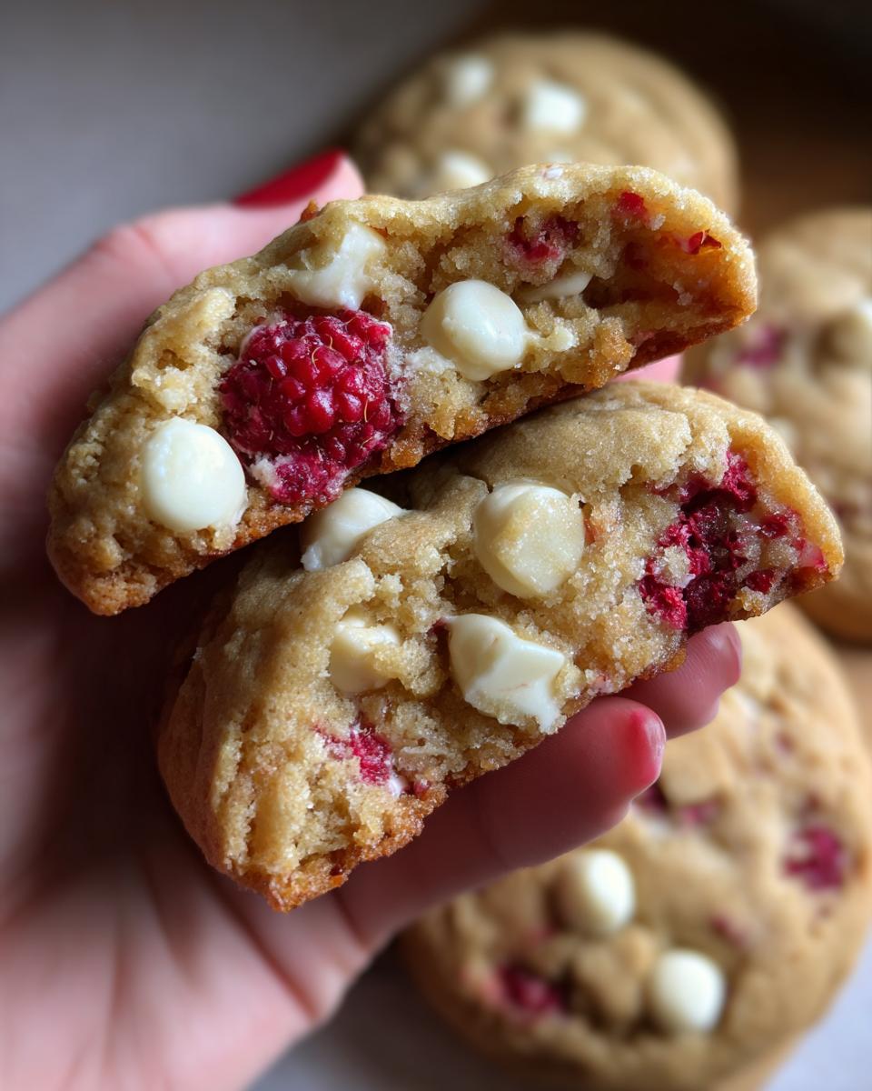 Raspberry White Chocolate Cookies - detail 2