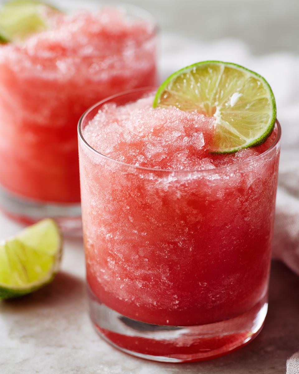 Refreshing Watermelon Lime Slushie Drink - detail 1