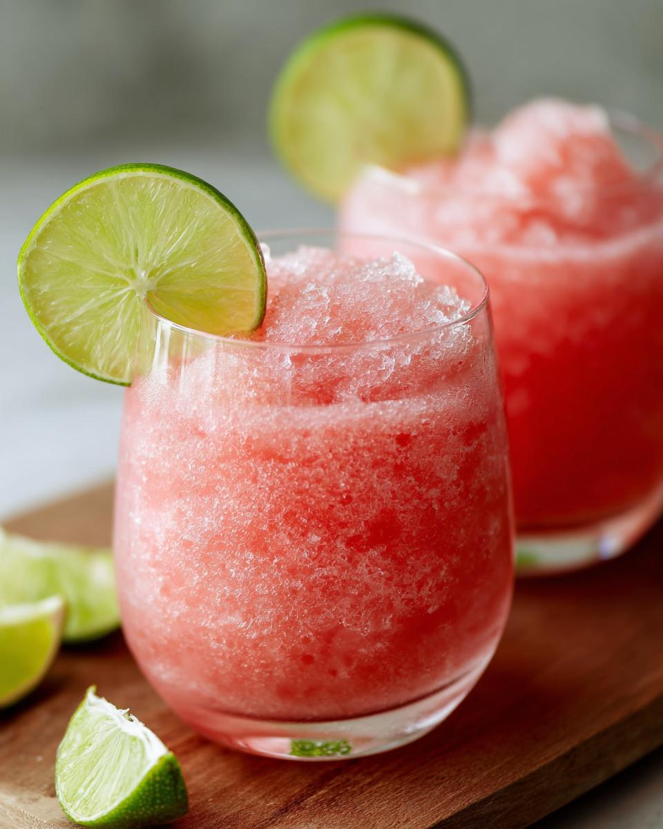 Refreshing Watermelon Lime Slushie Drink - detail 2