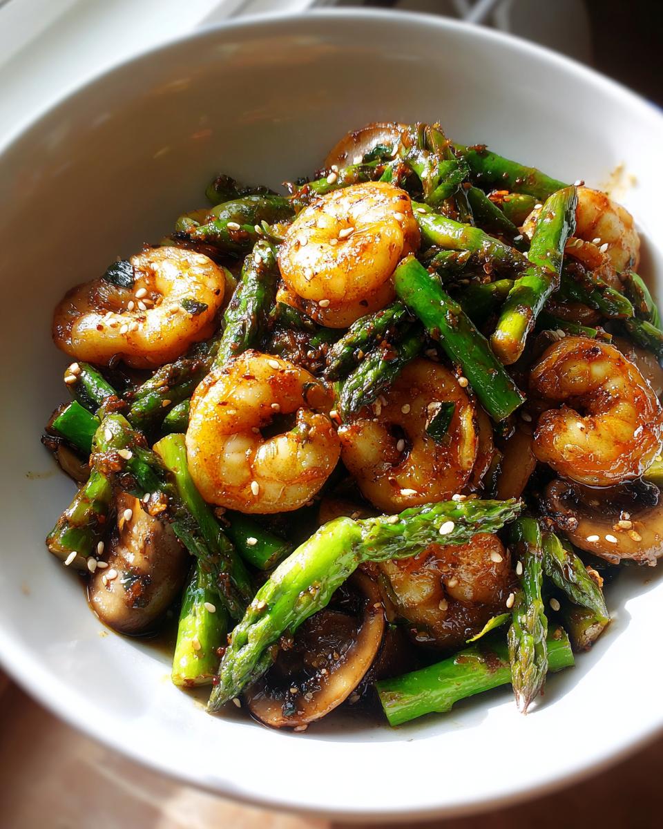 Unleash This 25-Min. Shrimp Asparagus Mushroom Stir Fry! 4 Shrimp Asparagus Mushroom Stir Fry - detail 1