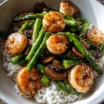 Shrimp Mushroom Stir Fry Bowl