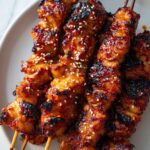 Spicy Oven Baked Bang Bang Chicken Skewers