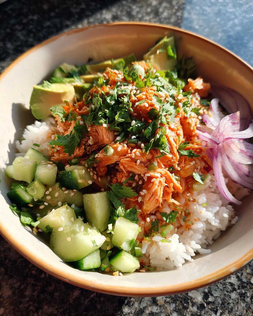 Spicy Salmon Coconut Rice Bowl - detail 2