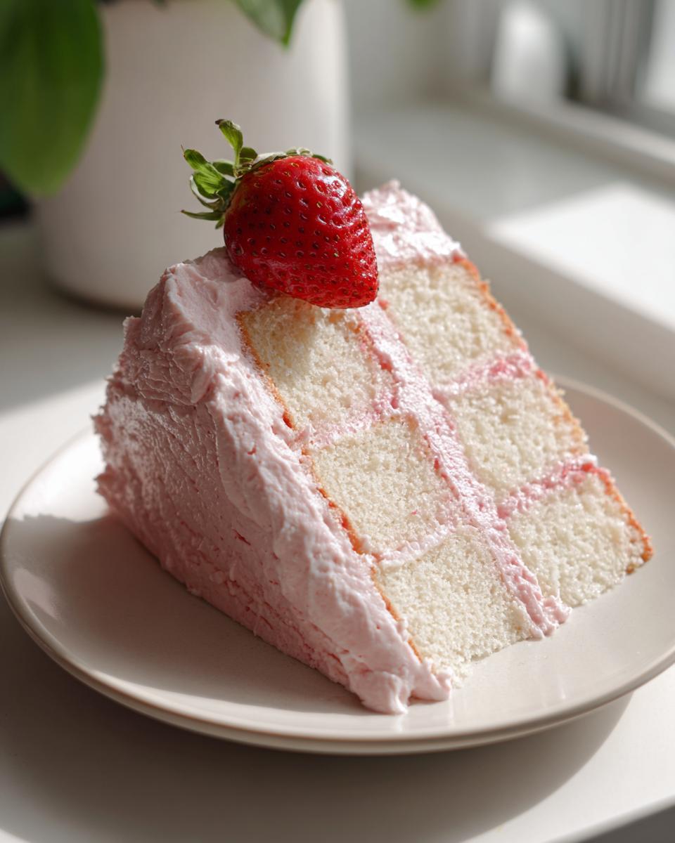 Strawberry Vanilla Buttercream Cake - detail 2