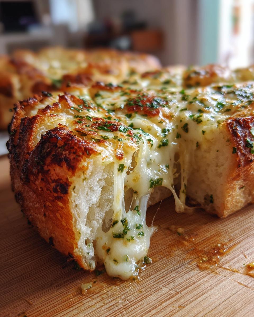 Stuffed Garlic Bread with Mozzarella - detail 1