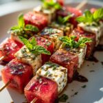 Sweet & Spicy Tajin Watermelon Feta Skewers